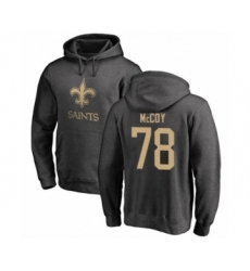 Football New Orleans Saints #78 Erik McCoy Ash One Color Pullover Hoodie