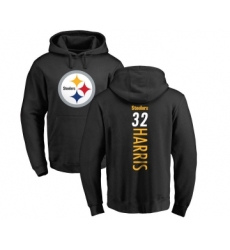 Football Pittsburgh Steelers #32 Franco Harris Black Backer Pullover Hoodie