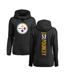 Football Women's Pittsburgh Steelers #73 Ramon Foster Ash Backer Pullover Hoodie
