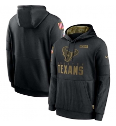 Men's NFL Houston Texans 2020 Salute To Service Black Pullover Hoodie