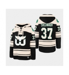 Men's Carolina Hurricanes #37 Andrei Svechnikov Black Ageless Must-Have Lace-Up Pullover Hoodie