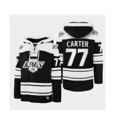 Men's Los Angeles Kings #77 Jeff Carter Black Ageless Must-Have Lace-Up Pullover Hoodie