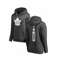 Hockey Women's Toronto Maple Leafs #8 Jake Muzzin Charcoal One Color Backer Pullover Hoodie