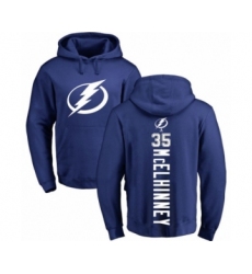 Hockey Tampa Bay Lightning #35 Curtis McElhinney Royal Blue Backer Pullover Hoodie