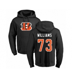 Football Cincinnati Bengals #73 Jonah Williams Black Name & Number Logo Pullover Hoodie