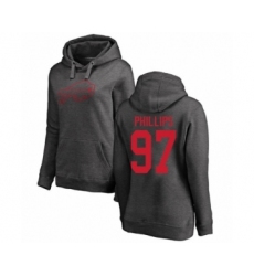 Football Women's Buffalo Bills #97 Jordan Phillips Ash One Color Pullover Hoodie