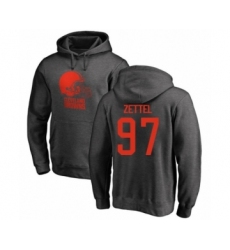 Football Cleveland Browns #97 Anthony Zettel Ash One Color Pullover Hoodie