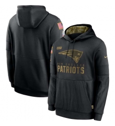 Men's NFL New England Patriots 2020 Salute To Service Black Pullover Hoodie