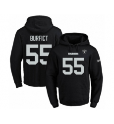 Football Men's Oakland Raiders #55 Vontaze Burfict Black Name & Number Pullover Hoodie