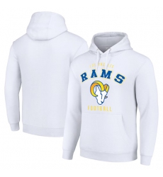 Men's Los Angeles Rams White Pullover Hoodie