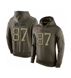 Football Arizona Cardinals #87 Maxx Williams Green Salute To Service Men's Pullover Hoodie