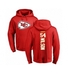 Football Kansas City Chiefs #54 Damien Wilson Red Backer Pullover Hoodie