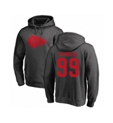 Football Kansas City Chiefs #99 Khalen Saunders Ash One Color Pullover Hoodie