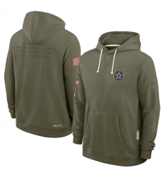 Men's Dallas Cowboys Olive 2025 Salute to Service Pullover Hoodie