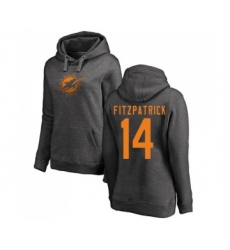 Football Women's Miami Dolphins #14 Ryan Fitzpatrick Ash One Color Pullover Hoodie