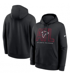 Men's Atlanta Falcons Black Busted Play Club Fleece Pullover Hoodie