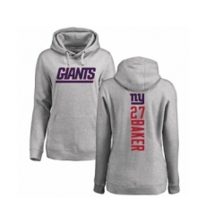 Football Women's New York Giants #27 Deandre Baker Ash Backer Pullover Hoodie