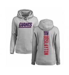 Football Women's New York Giants #86 Darius Slayton Ash Backer Pullover Hoodie