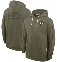 Men's New York Giants Olive 2025 Salute to Service Pullover Hoodie
