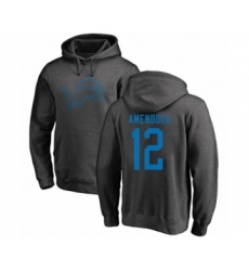 Football Detroit Lions #12 Danny Amendola Ash One Color Pullover Hoodie