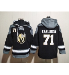 Men's Vegas Golden Knights #71 William Karlsson Black Ageless Must-Have Lace-Up Pullover Hoodie
