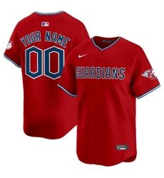 Men's Cleveland Guardians Active Player Custom Red Alternate Limited Stitched Baseball Jersey