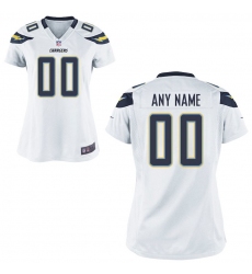 WomenÕs Los Angeles Chargers Nike White Custom Game Jersey