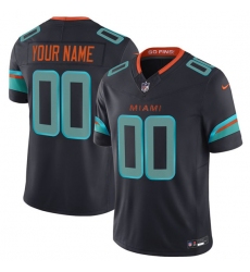Men's Miami Dolphins Active Player Custom Black 2025 F.U.S.E. “Rivalries” Vapor Limited Football Stitched Jersey