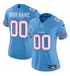 Women's Tennessee Titans Active Player Custom Light Blue 2026 F.U.S.E. Vapor Limited Stitched Football Jersey(Run Small)