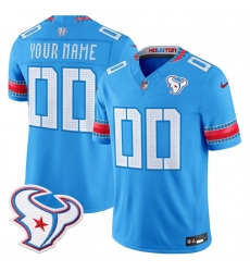 Men's Houston Texans Active Player Custom Blue 2026 F.U.S.E. Rivalries Collection Limited Football Stitched Jersey