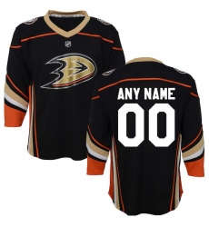 Preschool Anaheim Ducks Black Home Replica Custom Jersey