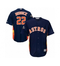 Youth Houston Astros #22 Josh Reddick Authentic Navy Blue Alternate Cool Base 2019 World Series Bound Baseball Jersey