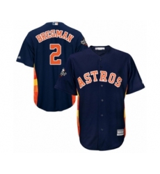 Youth Houston Astros #2 Alex Bregman Authentic Navy Blue Alternate Cool Base 2019 World Series Bound Baseball Jersey
