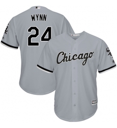 Men's Majestic Chicago White Sox #24 Early Wynn Replica Grey Road Cool Base MLB Jersey
