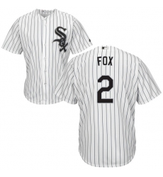 Men's Majestic Chicago White Sox #2 Nellie Fox Replica White Home Cool Base MLB Jersey