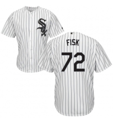 Youth Majestic Chicago White Sox #72 Carlton Fisk Authentic White Home Cool Base MLB Jersey