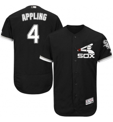Men's Majestic Chicago White Sox #4 Luke Appling Authentic Black Alternate Home Cool Base MLB Jersey