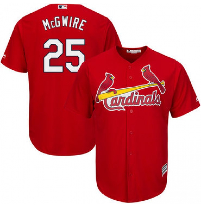 Men's St Louis Cardinals #25 Mark McGwire Red Cool Base Stitched Baseball Jersey