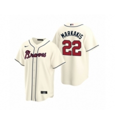 Women Atlanta Braves #22 Nick Markakis Nike Cream 2020 Replica Alternate Jersey