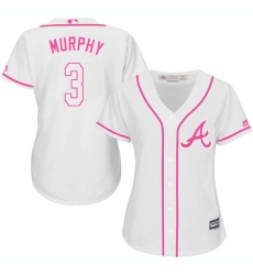 Women's Majestic Atlanta Braves #3 Dale Murphy Authentic White Fashion Cool Base MLB Jersey