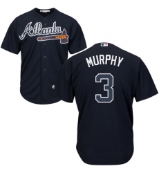 Youth Majestic Atlanta Braves #3 Dale Murphy Replica Blue Alternate Road Cool Base MLB Jersey