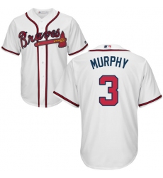 Youth Majestic Atlanta Braves #3 Dale Murphy Replica White Home Cool Base MLB Jersey