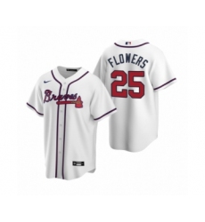 Men's Atlanta Braves #25 Tyler Flowers Nike White 2020 Replica Home Jersey