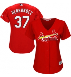 Women's Majestic St. Louis Cardinals #37 Keith Hernandez Replica Red Alternate Cool Base MLB Jersey