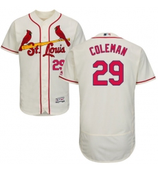 Men's Majestic St. Louis Cardinals #29 Vince Coleman Cream Alternate Flex Base Authentic Collection MLB Jersey