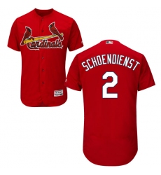 Men's Majestic St. Louis Cardinals #2 Red Schoendienst Red Alternate Flex Base Authentic Collection MLB Jersey