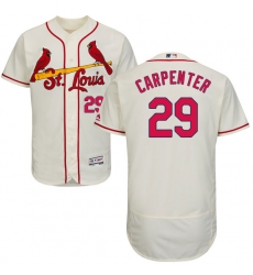 Men's Majestic St. Louis Cardinals #29 Chris Carpenter Cream Alternate Flex Base Authentic Collection MLB Jersey