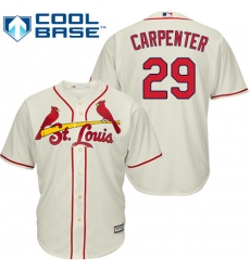 Youth Majestic St. Louis Cardinals #29 Chris Carpenter Authentic Cream Alternate Cool Base MLB Jersey
