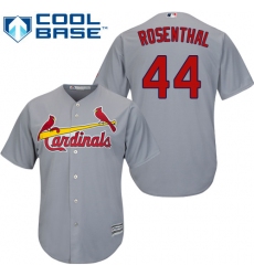 Men's Majestic St. Louis Cardinals #44 Trevor Rosenthal Replica Grey Road Cool Base MLB Jersey