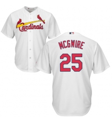 Youth Majestic St. Louis Cardinals #25 Mark McGwire Replica White Home Cool Base MLB Jersey